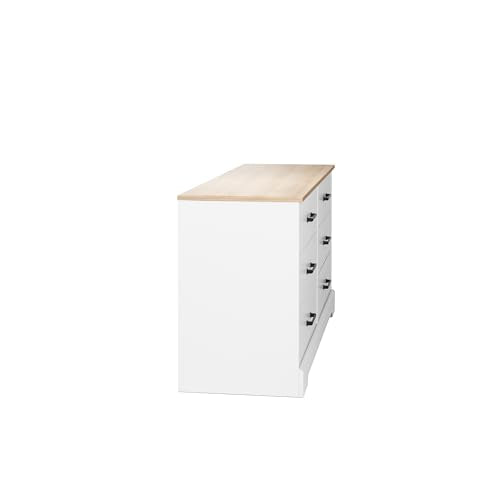 Prepac Rustic Ridge Farmhouse 6-Drawer Double Dresser, Brown X6434