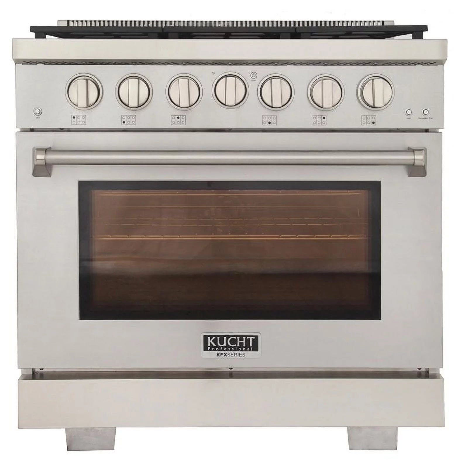 Kucht Professional 36" Stainless Steel Propane Gas Range with Oven in Silver