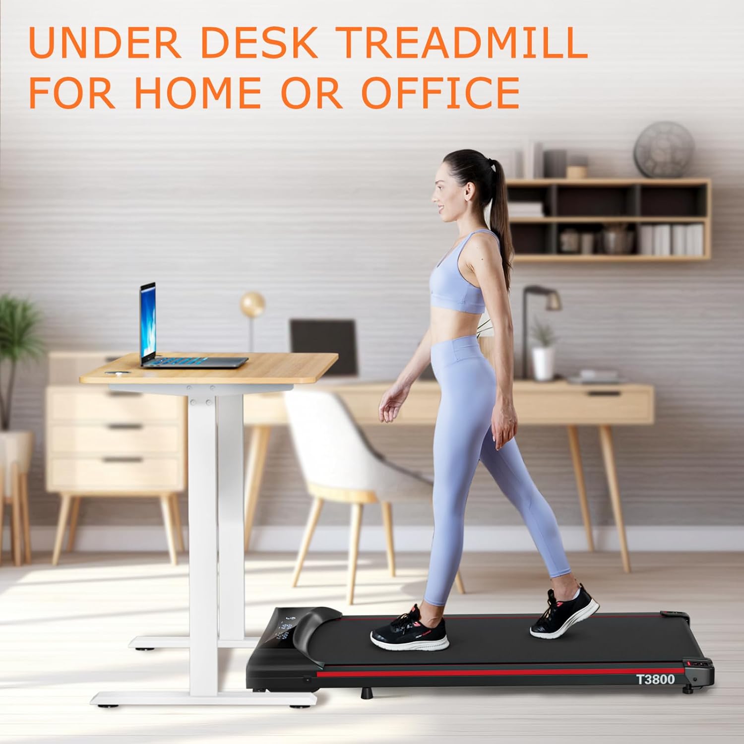 Walking Pad Under Desk Treadmill 2.5HP Folding Portable with Remote LCD Display Z330950