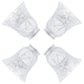 Set of 4 Premium Clear & Frosted Ceiling Fans Light Covers Glass Shade, Transitional Style Replacement Glass Shade with Standard 2-1/8" Fitter Size, 4-4/5" high x 5" Diameter