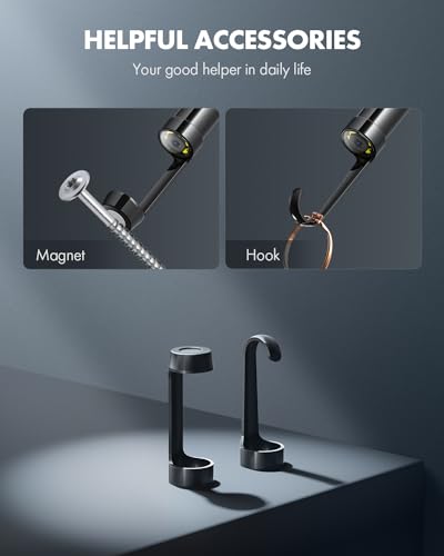 Anykit Dual Lens USB Borescope Camera with 8 LED Lights, 16.5ft Semi-Rigid Cable, IP67 Waterproof R109933