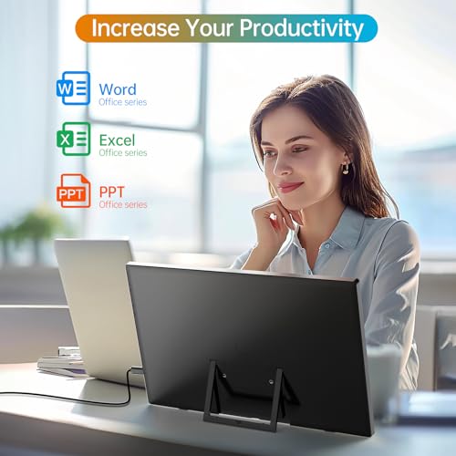 Portable Monitor 15.6 Inch 1080P USB-C HDMI Ultra-Slim with Kickstand G870