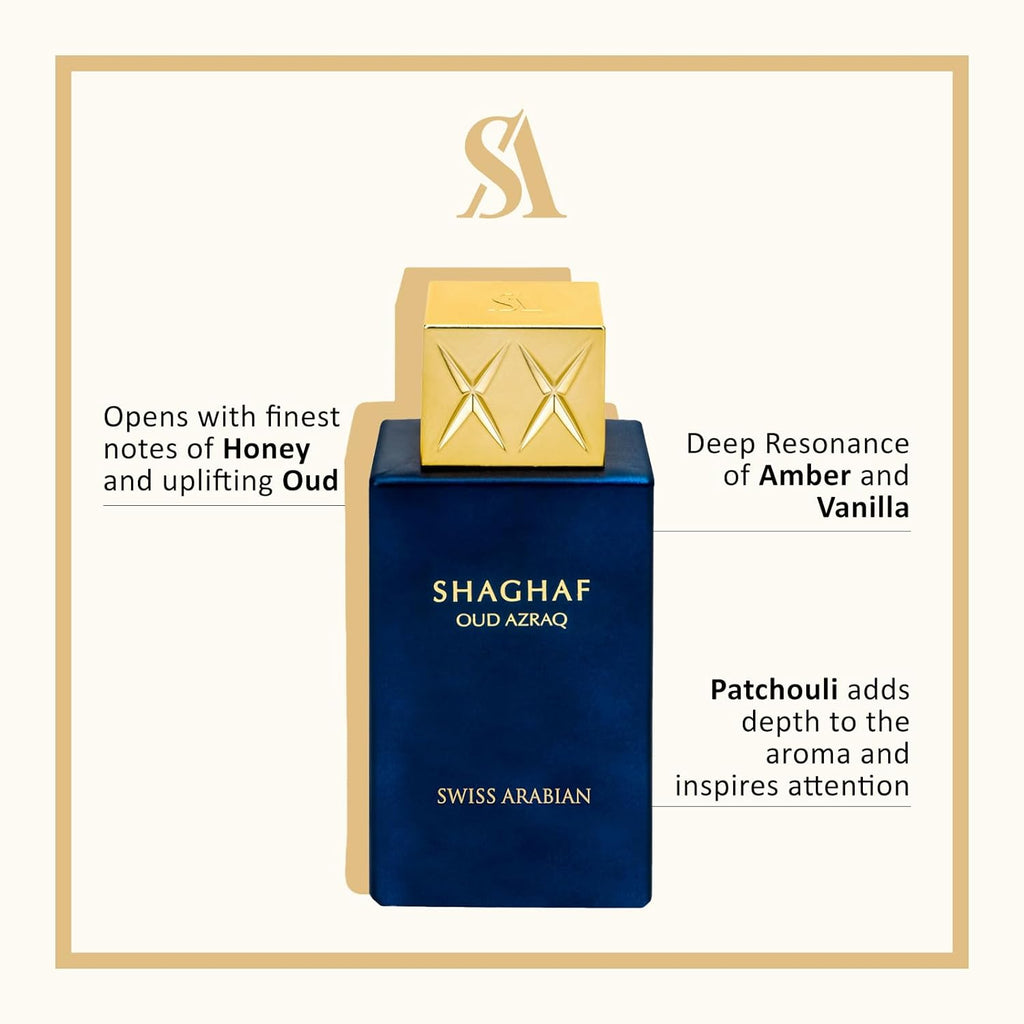 Swiss Arabian Shaghaf Oud Azraq 2.5 oz EDP Spray T12390