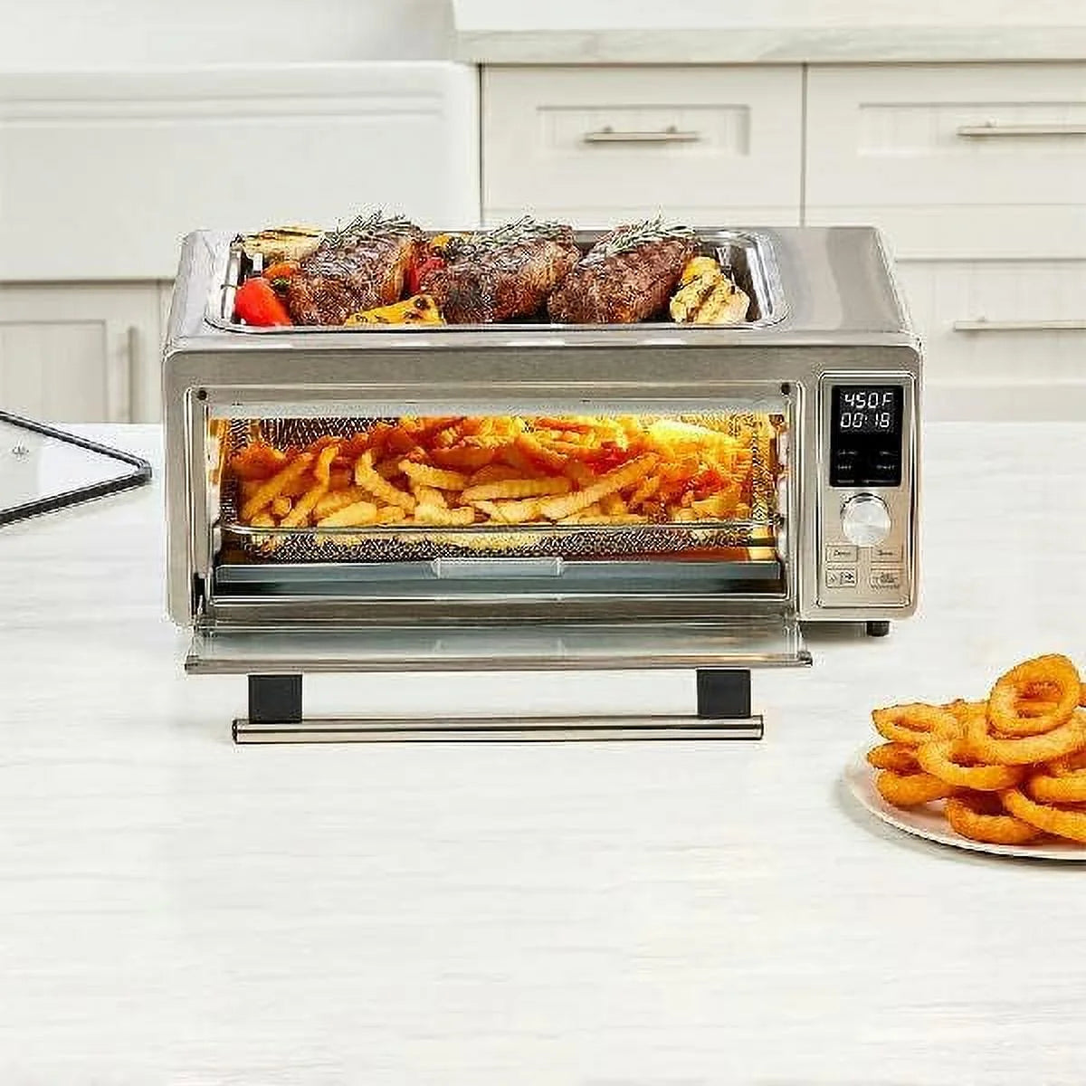 Emeril Power Grill 360 6-In-1 Convection Toaster Oven with Air Fry, Stainless Steel V188292