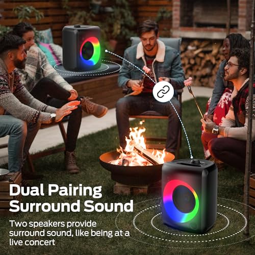 Monster Musicbox Bluetooth Speaker, 60W Portable Wireless with RGB Lighting J3290