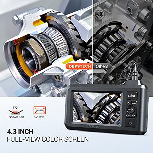 DEPSTECH Industrial Endoscope, 5.5mm 1080P HD Borescope Inspection Camera with 4.3" LCD Screen C751409