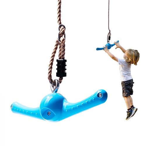 Ninja-Twister Swing Spins Set, 360° Handle Twist-Kid Ninja Hang Toys, Adjustable Slackline Attachments, Playground Doorway Outdoor Backyard Toddler Swing, Exercise Coordination & Strength