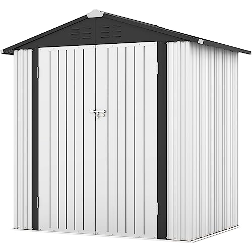 Patiowell 5x3 FT Outdoor Storage Shed with Sloping Roof and Lockable Door, Brown L4971