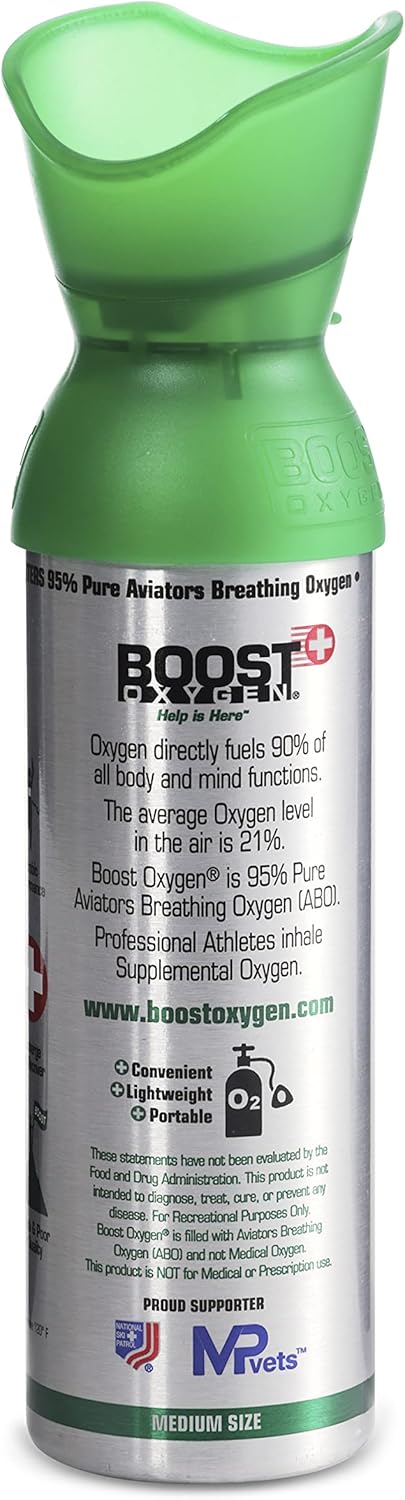 Boost Oxygen 5 Liter Portable Pure Natural Oxygen Canister with Grapefruit Flavored Pocket Size E97352