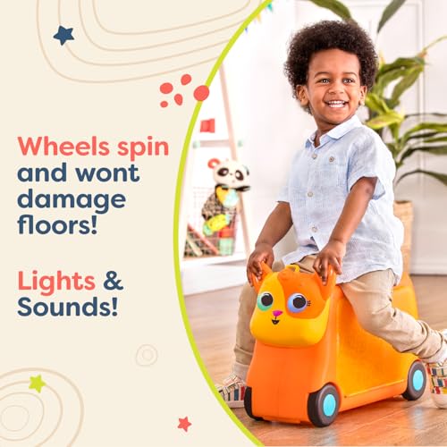 B. toys Gogo Ride-On Lolo Ride-On Cat Suitcase Kids Luggage for Travel 2 Years+ D482