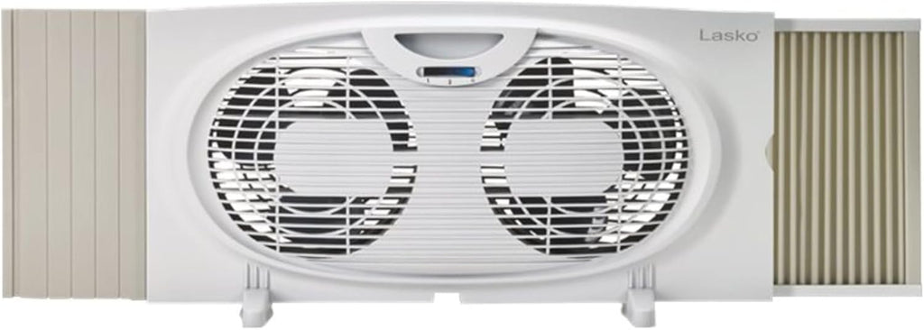 Lasko Twin Window Fan, Compact, White