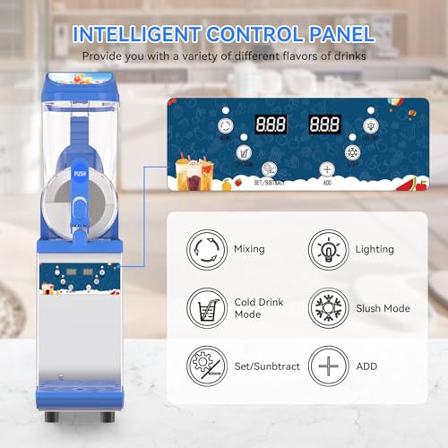 Commercial Slushy Machine 30L 304 Stainless Steel for Bars Cafes Restaurants Y67116