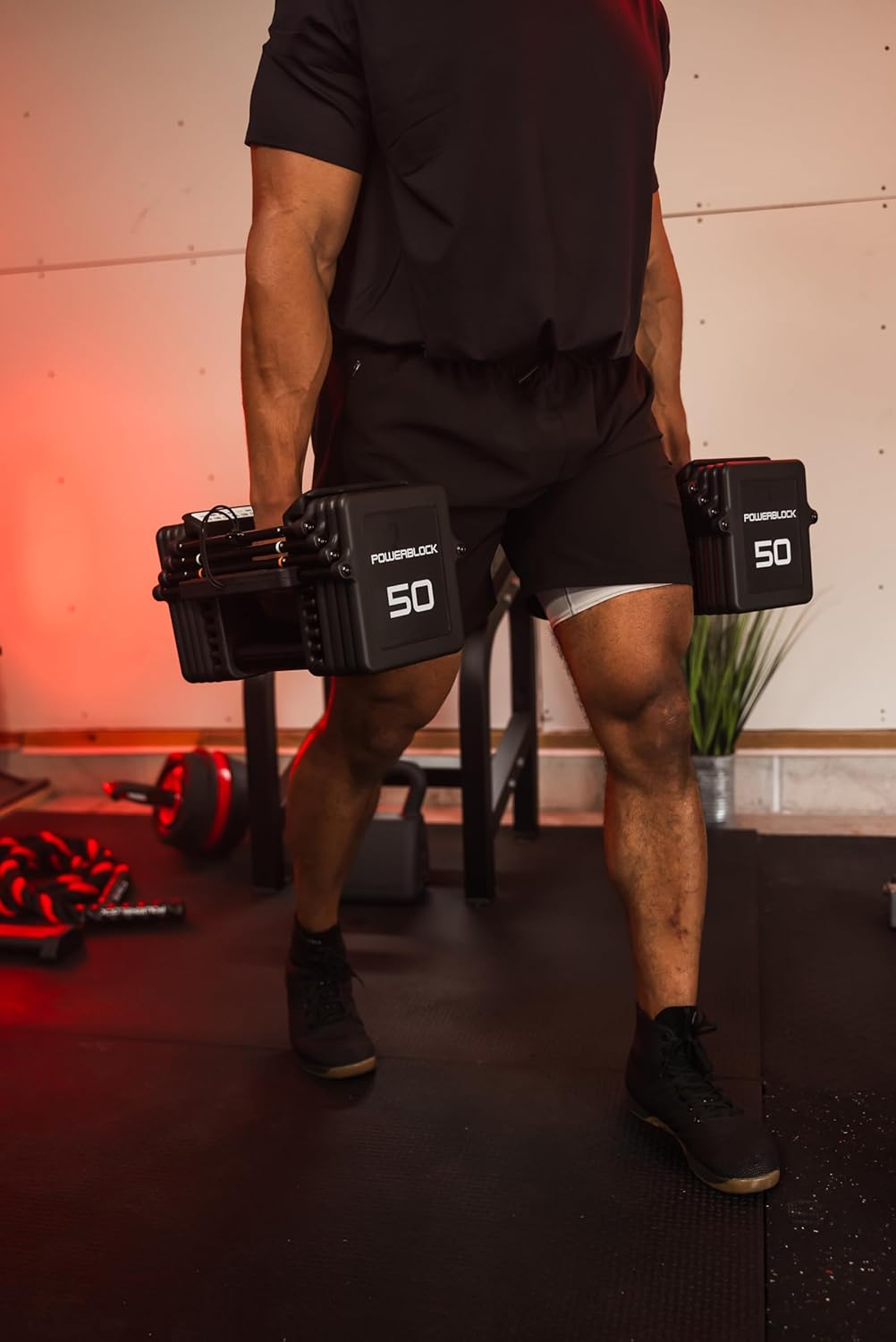 PowerBlock Pro 100 Adjustable Dumbbell, Single 5-100 lb, Steel Build S4215