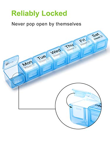 Large Monthly Pill Organizer 28 Day Medication Storage by Week T481
