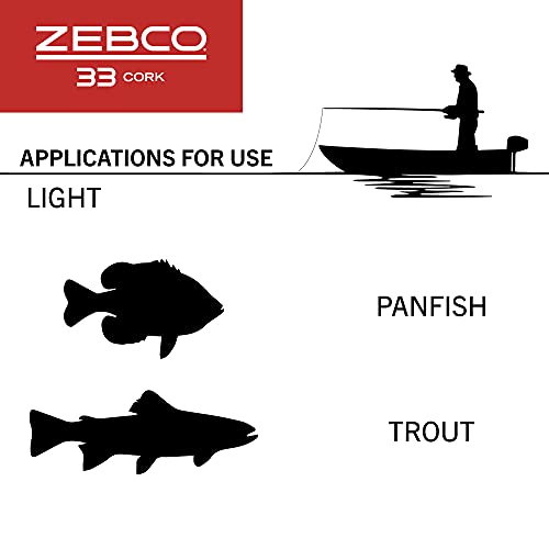 Zebco 33 Cork Reel and Fishing Rod Combo, Graphite Rod, Black Y275
