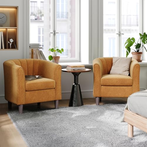 LINSY Accent Chair with Ottoman, Velvet, Olive Green C653