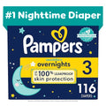 Pampers Swaddlers Overnights Diapers - Size 4, 58 Count, Disposable Baby Diapers, Night Time Skin Protection