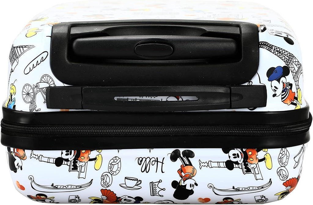 Disney Mickey Mouse and Minnie Mouse 20" White Carry-On Luggage with Wheels I67888