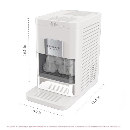 Frigidaire Countertop Sphere Ice Maker with Transparent Window, 84 Ice Spheres Per Day, White Z526685