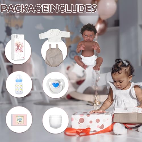 WOOROY Realistic Reborn Baby Doll Black Boy, 20 Inch African American Newborn T283379