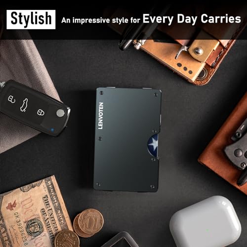 Minimalist RFID Blocking Wallet for Men with Money Clip T474