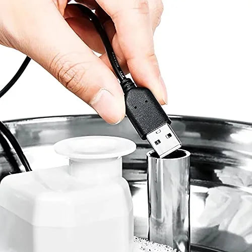 CHARMI Cat Water Fountain Stainless Steel Automatic Pet Water Dispenser 2L W1329