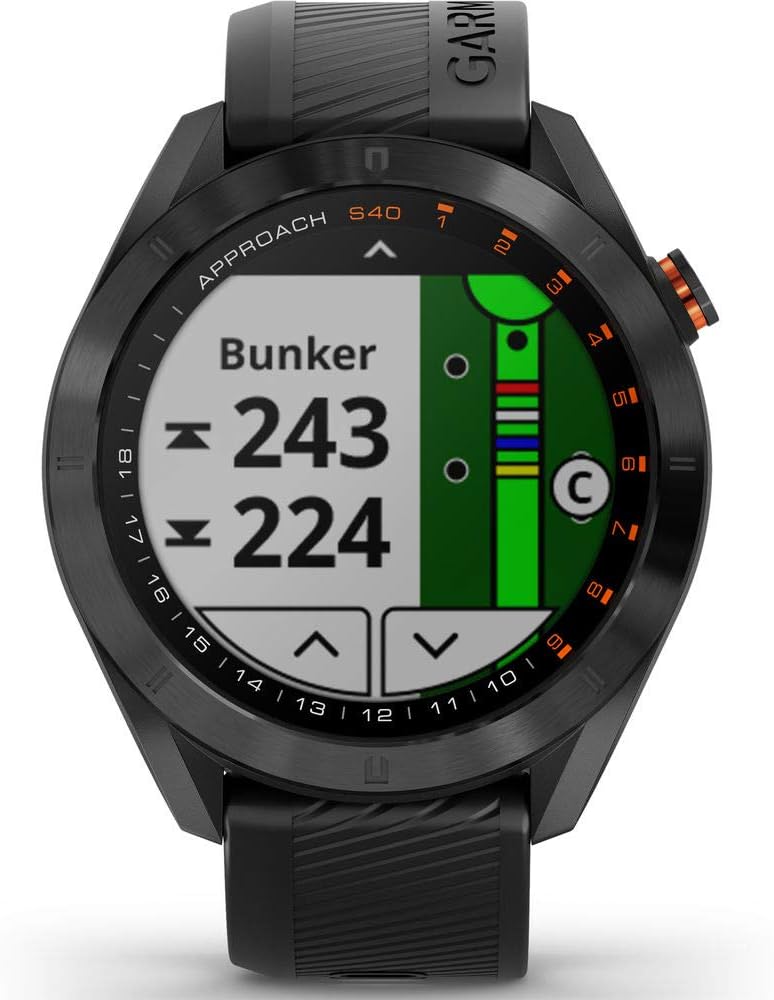 Garmin Approach S40 GPS Golf Smartwatch, Touchscreen, Black D66303