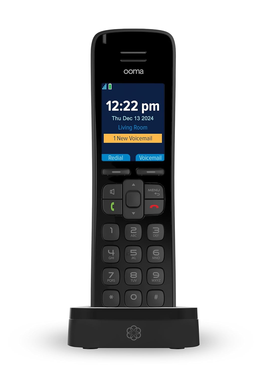 Ooma HD3 Handset Cordless with Caller-ID and HD Voice Quality. Exclusively for Ooma Telo VoIP Home Phone Service