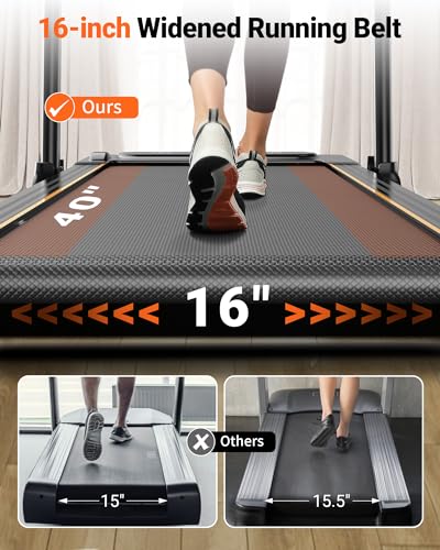 THERUN 2.5HP 2 in 1 Under Desk Walking Pad Treadmill with LED Touch Screen Y74546