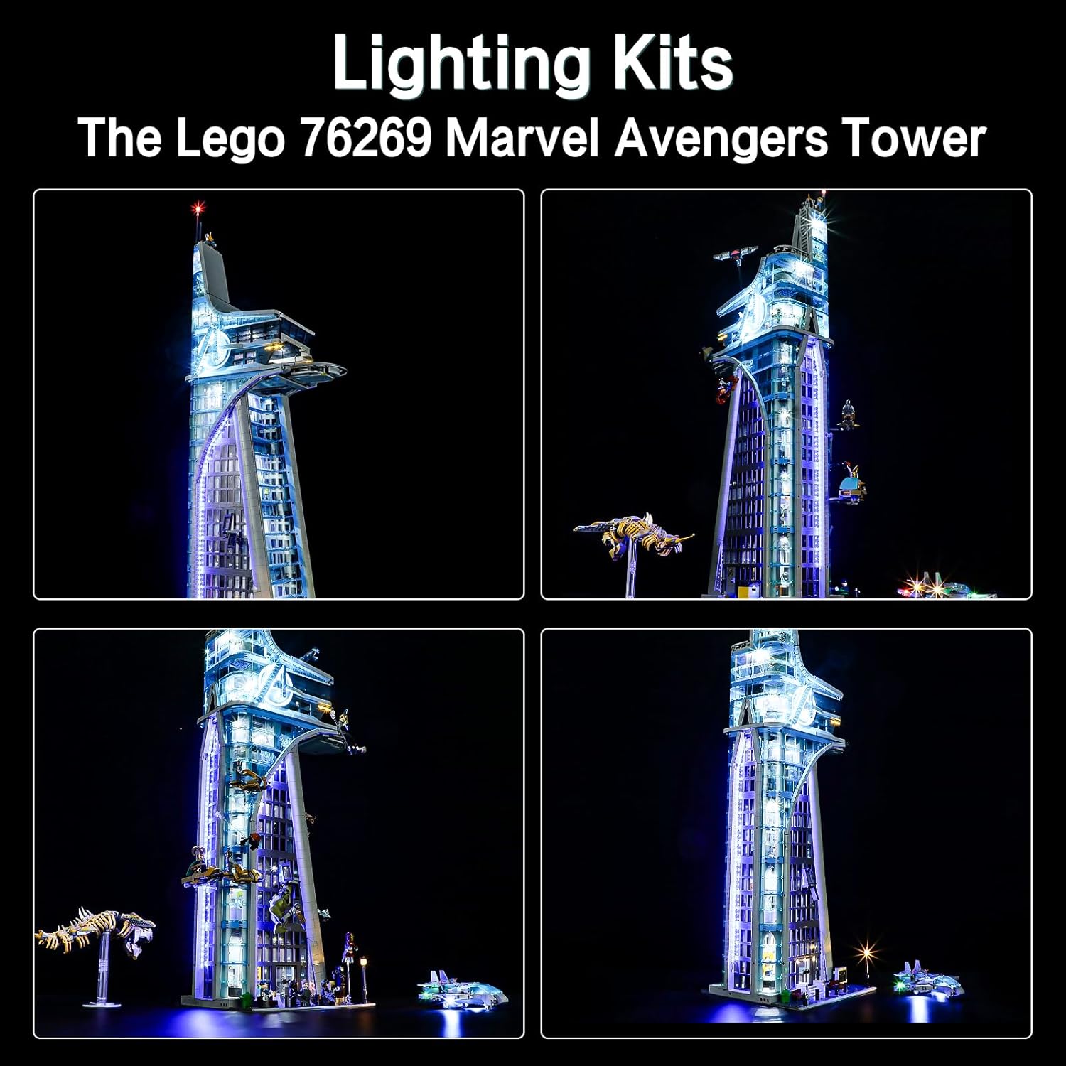 LED Light Kit for Lego Marvel Avengers Tower Set 76269 N712