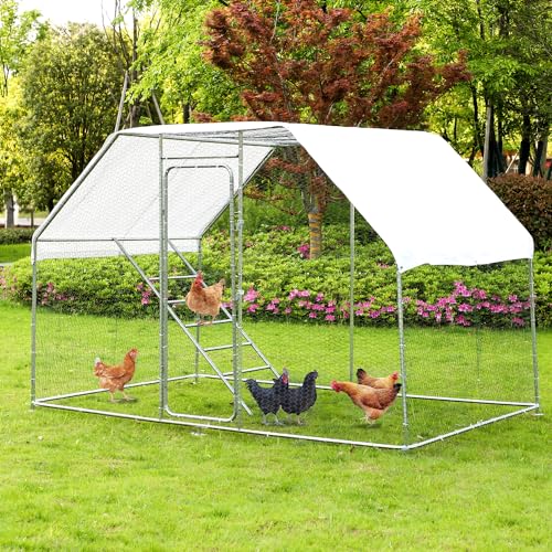 Large Metal Chicken Coop Walk-in with Anti-UV Cover for Outdoor Farm Use Z5246