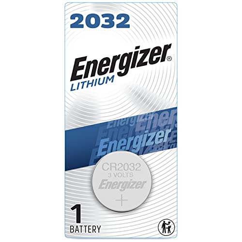 Energizer CR2032 Batteries, 3V Lithium Coin Cell 2032 Watch Battery,White (6 Count)