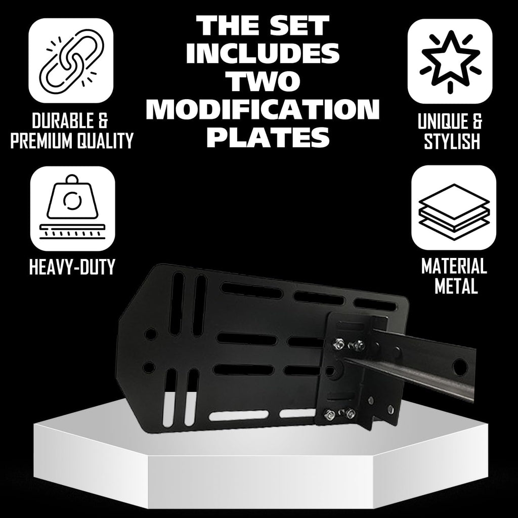 Kings Brand Furniture Set of 2 Bed Frame Brackets Adapter for Headboard with Hardware I3165