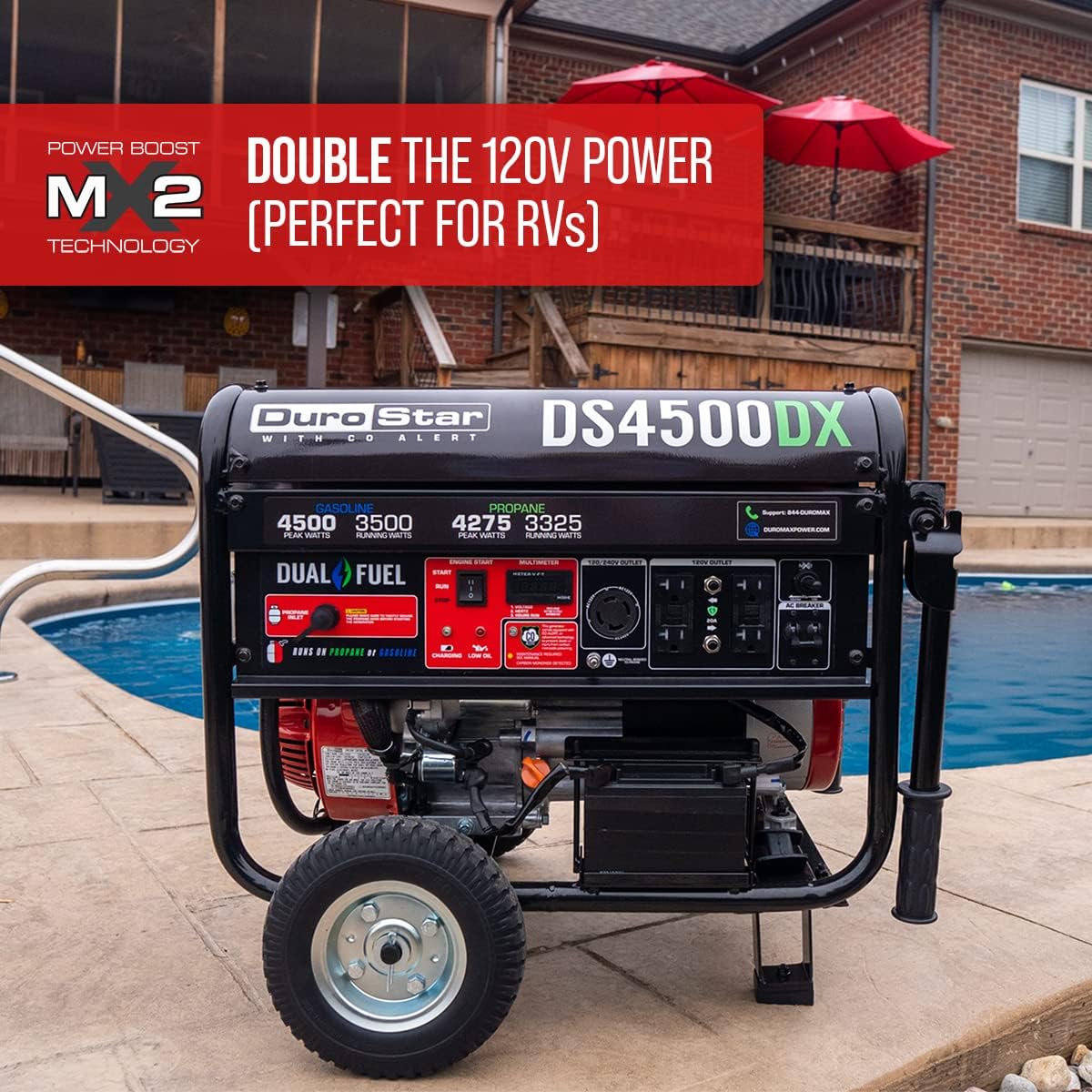 DS4850EH Dual Fuel Portable Generator 4850 Watt Electric Start T115