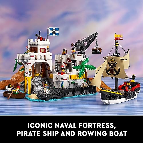 LEGO Icons Eldorado Fortress Building Kit with Pirate Ship and 8 Minifigures P54832