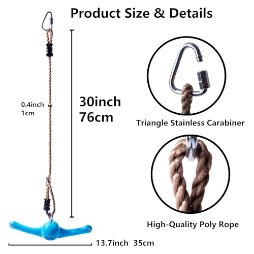 Ninja-Twister Swing Spins Set, 360° Handle Twist, Adjustable Slackline Attachments S13716