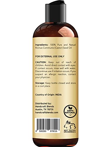 Handcraft Blends Jamaican Black Castor Oil - 16 Fl Oz - 100% Pure and Natural D3083