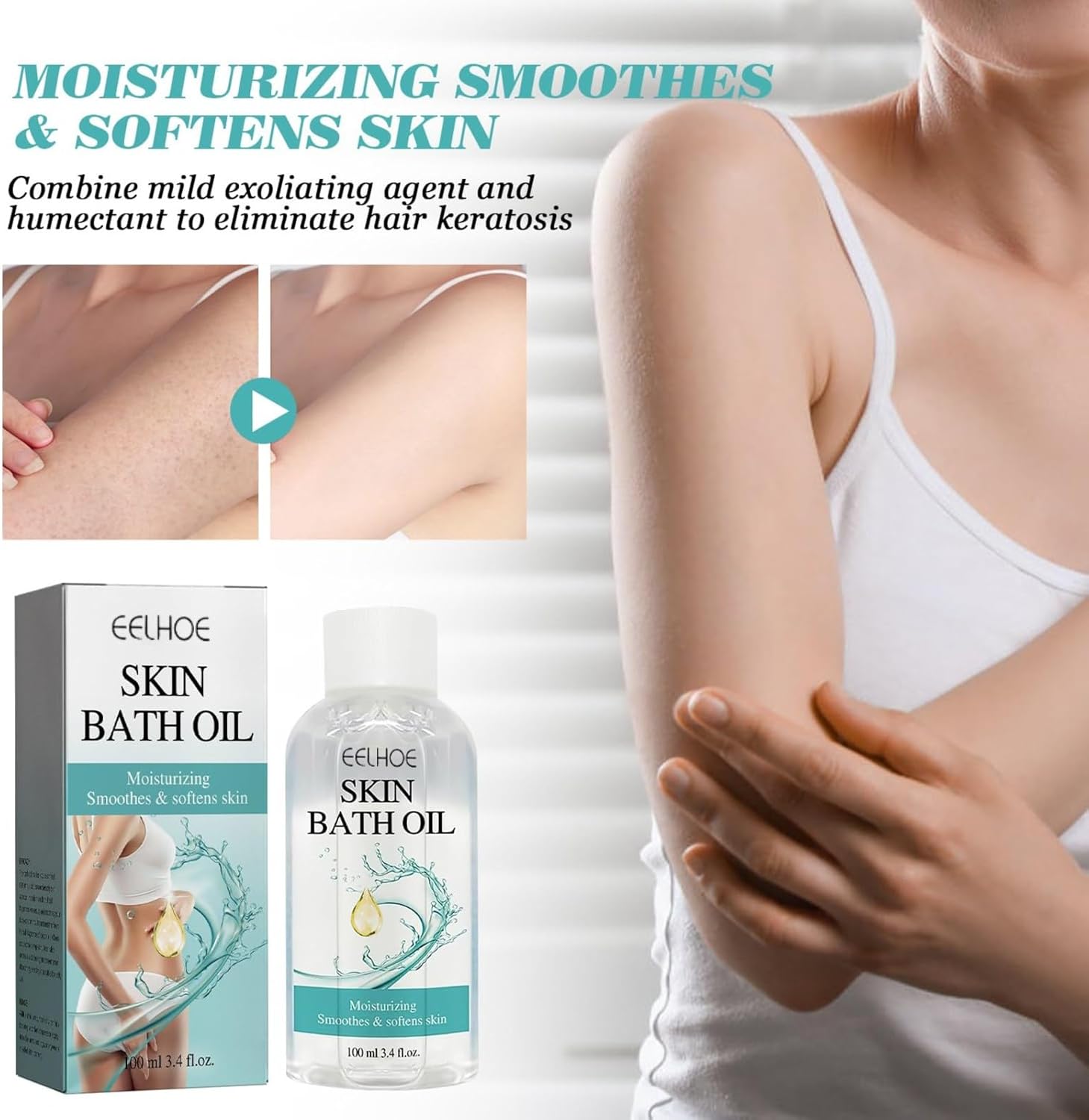 2PCS Skin Bath Oil, Moisturizes and Hydrates K61137
