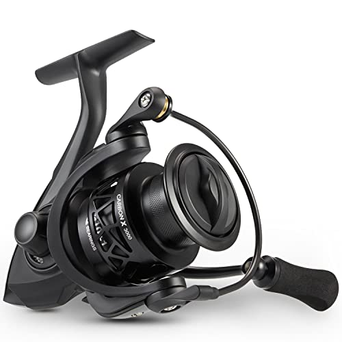 Piscifun Carbon X Spinning Reels, Light to 5.1oz, Carbon Frame and Rotor, 33LBs Max Drag, 10+1 Shielded BB, 5.2:1/6.2:1 High Speed Gear Ratio, Smooth Powerful Saltwater Freshwater Spinning Reel