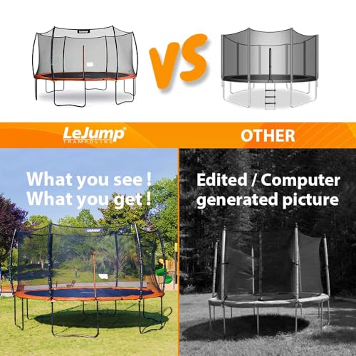 LeJump Outdoor Springless Trampoline with Enclosure Net F147