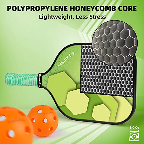 JoncAye Pickleball Paddles Set of 4 or 2 with Balls and Bag, USAPA Approved Fiberglass/Graphite Racquets Z90723