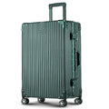 Aluminum Frame Hardside Luggage with Spinner Wheels and TSA Lock, 8 Spinner Wheels Luggage Lightweight Carry On Suitcase, Rolling Luggage Carry on for Travel/business (26 inch, Rose Gold+White)