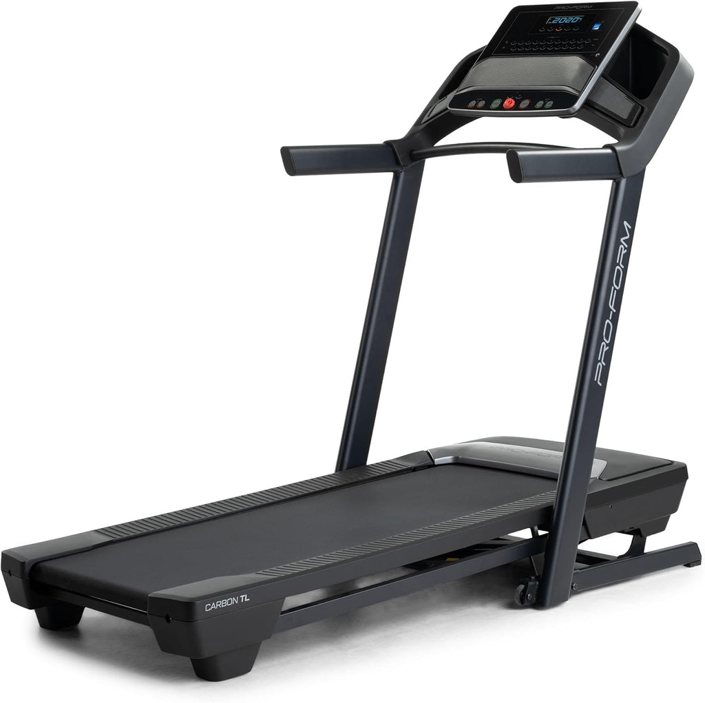 ProForm Carbon TL; Treadmill for Walking and Running with 5” Display, Built-in Tablet Holder and SpaceSaver Design