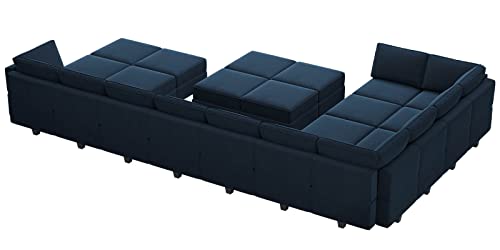 Belffin Oversized Modular Sectional Sofa with Double Chaises and Storage F17277