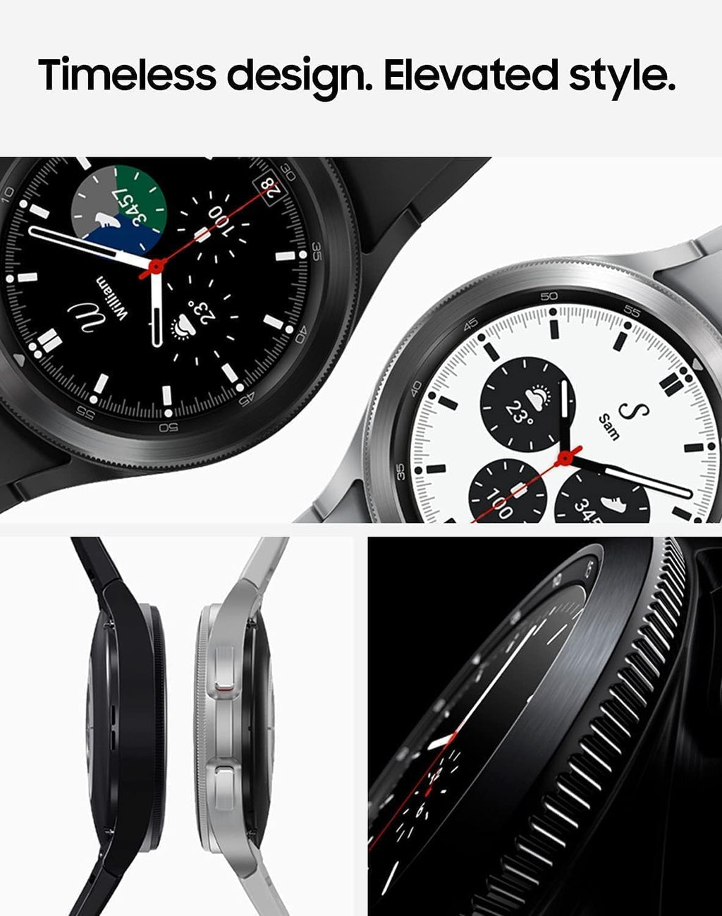 SAMSUNG Galaxy Watch 4 46 mm Smartwatch, ECG Monitor, GPS, US Version, Black W6661