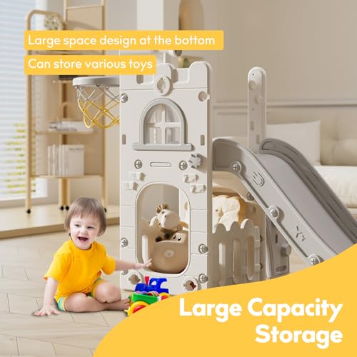 Toddler Slide Playset with Non-Slip Steps for Boys and Girls 1-3 Years Blue Yellow A8647