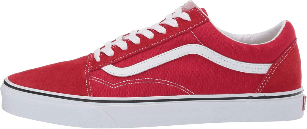 Vans Men's Old Skool Sneaker, Racing Red/True White, Size 9.5 F8347