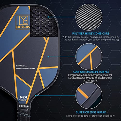 YC DGYCASI Graphite Pickleball Paddles Set of 2 with Carry Bag D555