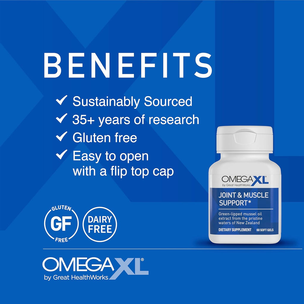 OmegaXL Joint Relief Supplement 60 Softgels 2 Pack & SleepXL Melatonin Vegan Capsules H237888