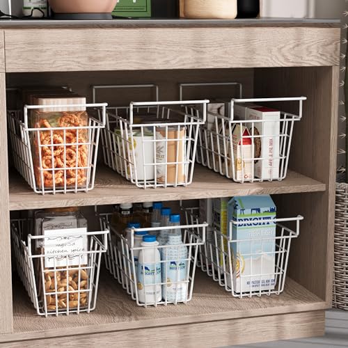 17.5 Inch Metal Wire Freezer Bins 2Pack with Hanging Handles G949